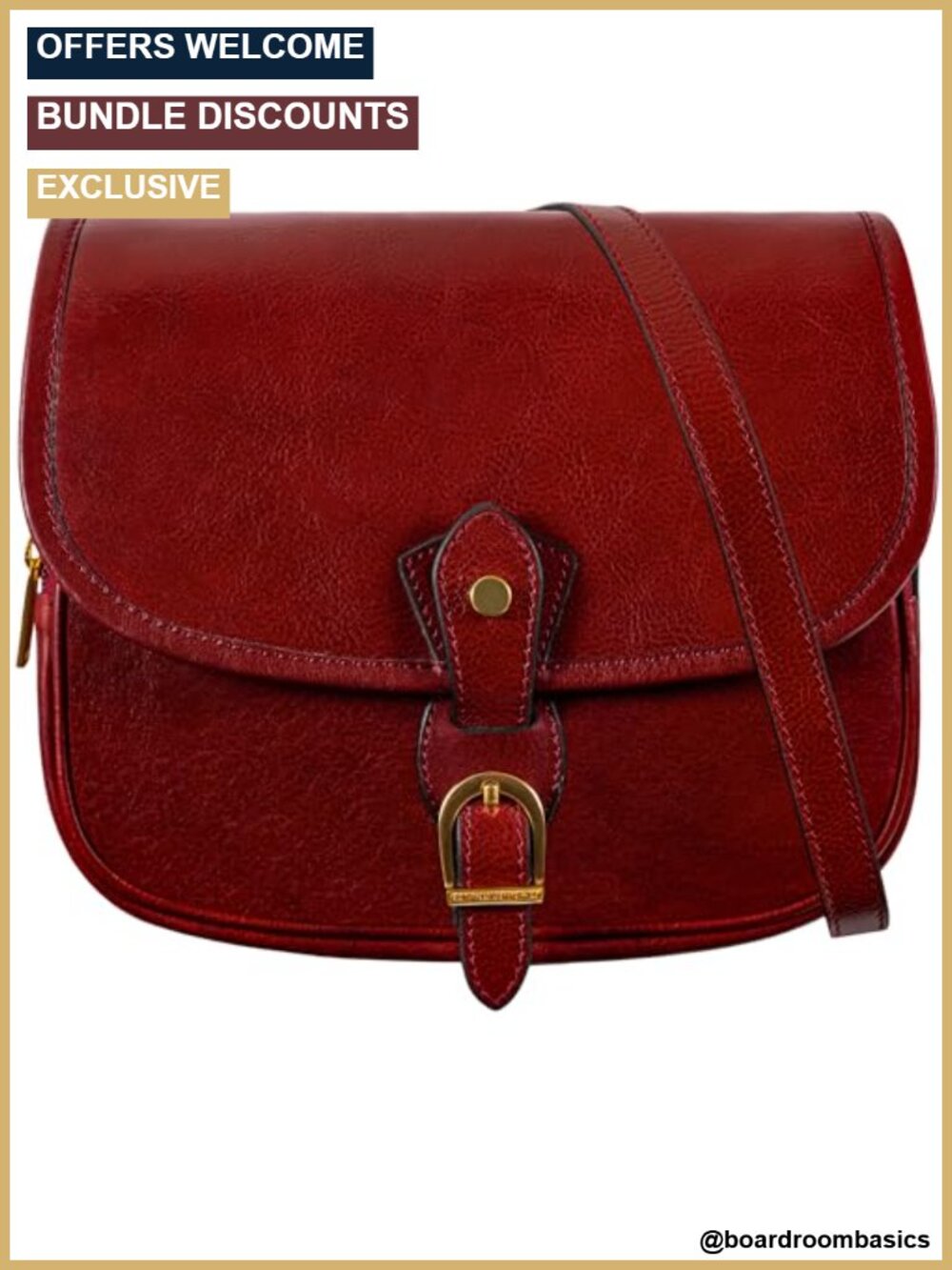 Handmade Full-Grain Italian Cowhide Leather Crossbody Bag
